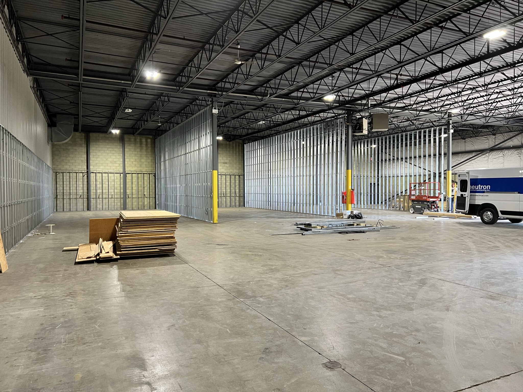 Metal framing ceiling and wall detail Toronto construction